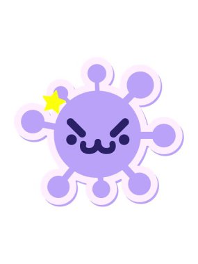 Parıldayan yıldızlar, vahşi hayvan virüsü çıkartmasının animasyonunu etkiler.