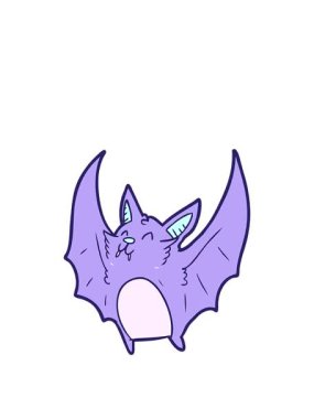 Karikatür vampir cadılar bayramı yarasasının animasyonunu genişletiyorum.