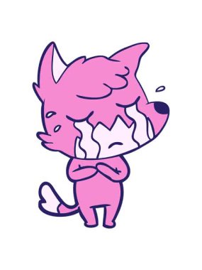 Ağlayan tilki çizgi filminin hareketli animasyonu