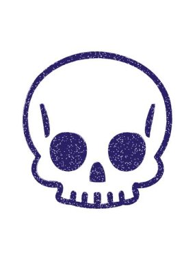 Ürkünç Kafatası Kömür Çiziminin Animasyonunu salla ve durdur