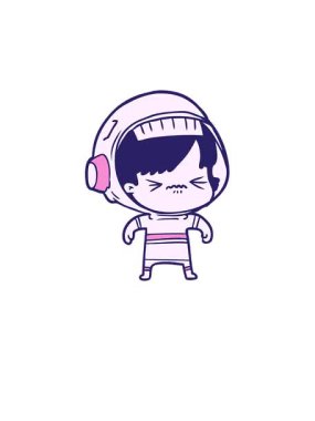 Karikatür astronot kadın serbest animajının yükselişi ve yükselişi