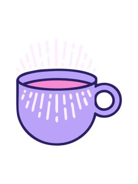 Pikselleştirme efekti dövme retro tarzı kahve fincanının canlandırması