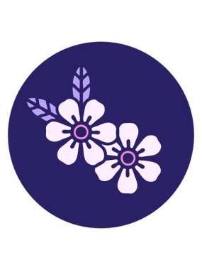 Çiçeklerin dövmesel görüntüsünün ışık efekti canlandırması