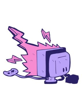 Çizgi film bilgisayar oyununun pixelize etkisi canlandırması