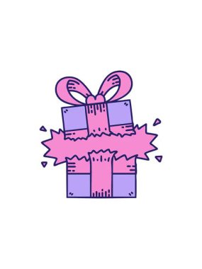 Yıldız patlaması etkisi çizgi film dövmesinin geleneksel stil bir hediye olarak canlandırılması