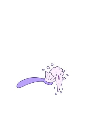 Çizgi film diş fırçası ve diş macununun zıplama hareketi animasyonu