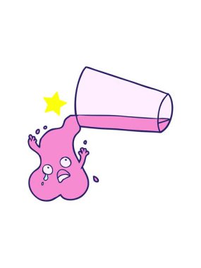 Parıldayan yıldızlar dökülen su çizgi filminin animasyonunu etkiler.