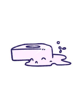 Köpüren Sabun Tebeşiri Çiziminin dönen hareketi