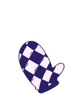 Bir fırın eldiveninin karikatürü çizilmiş el hareketinin animasyonu