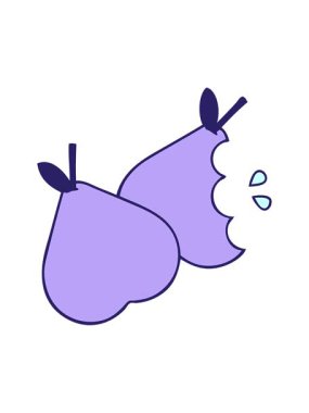 Yeşil armut çiziminin animasyonunu salla ve durdur