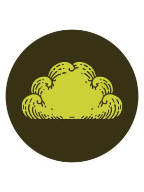 Bir bulutun ikonik dövme biçiminin renk canlandırması