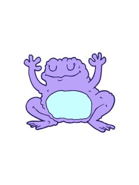 Komik kurbağa çiziminin bölünme etkisi