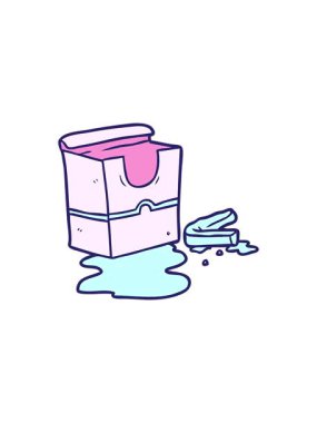 Patates kızartması kutusunun çizgi film animasyonunu patlatmak