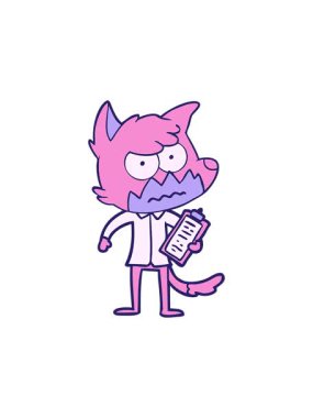 Çizgi filmden rahatsız olan tilkinin yıldız patlaması etkisi animasyonu