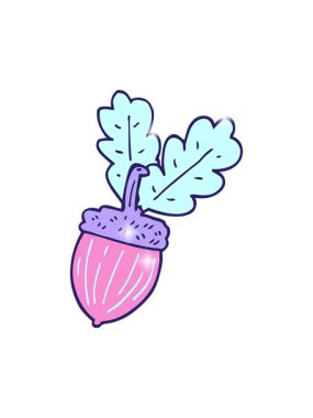 Çizgi film meşe palamudunun ışıltılı etkisi