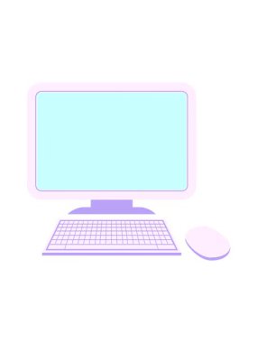 Kablosuz fare ve klavye ile bilgisayarın hareket animasyonu