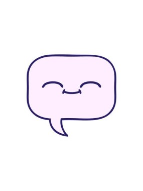 Konuşma baloncuğu çizgi film elementinin bölünme etkisi canlandırması