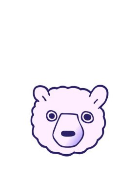 Karikatür karikatür karalama kutup ayısı yüzünün zıplama hareketi