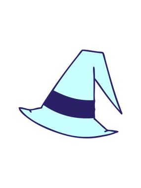 Ürkütücü cadı şapkası tasarımının dönen hareketli animasyonu