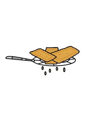 Kızarmış Brezilya pastellerinin hareketli animasyonları