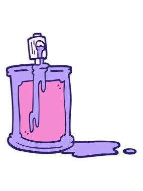 Çizgi film spreyinin titreşimli hareketli animasyonu