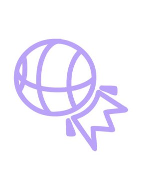 Basketbol spor sembolü ikonunun hareketli animasyonu