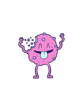 Kurabiye karikatürünün radyoaktif parlak animasyonu