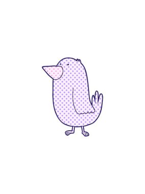 Retro kuşun çizgi filminin satış animasyonu