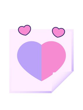 dönen kalpler kalp sembolü grafik vektör illüstrasyon kare etiketi animasyonu