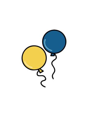 İki yüzen Brezilya karnaval balonunun yıldız patlaması etkisi animasyonu