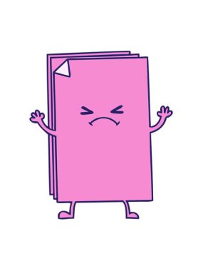 El çiziminin hareketli animasyonunu salla çizgi film çapraz kağıt yığını