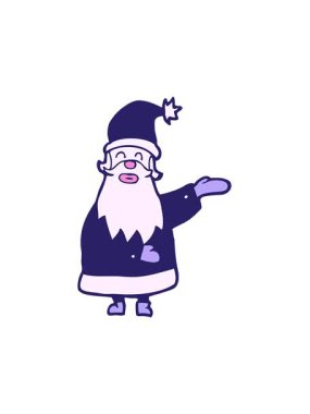 Karikatür Noel Baba 'nın hareketli animasyonu