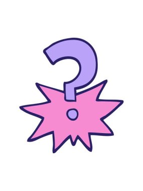 Elle çizilmiş karalama biçimi soru işaretinin ışık efekti canlandırması