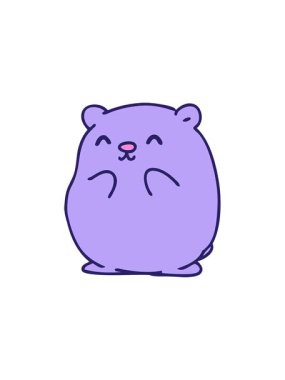 Mutlu küçük bir ayının çizgi filminin bölünme etkisi.