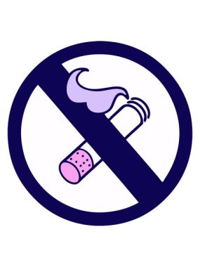 sigara içilmeyen bir işaretin tasarımı neon ışık efekti animasyonu