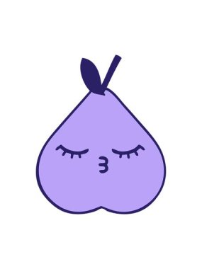 Yeşil armut çizgi filminin hareketli animasyonu.