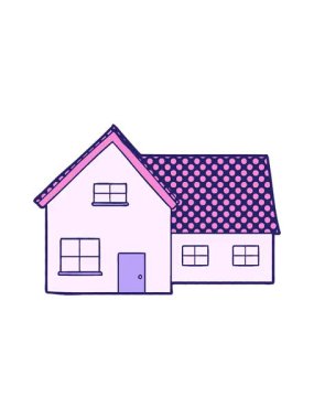 Ev çizgi filminin dönen hareketli animasyonu