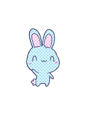 Sevimli tavşan sallamasının hareketli animasyonu