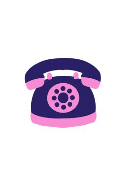 Eski tarz telefonun yatay titreşimli animasyonu