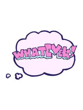 Freehand çizilmiş düşünce baloncuğu çizgi filminin titreşimli animasyonu. Her neyse.