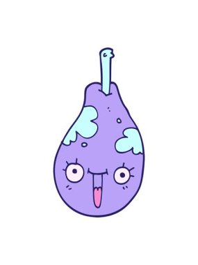 karikatür karalamalarının hareketli animasyonları taze armut