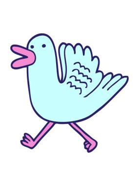 Çizgi film ördek koşusunun ışık efekti