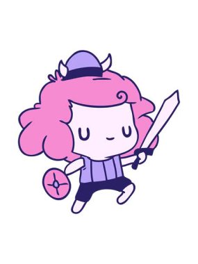 Çizgi film canlandırması kawaii şirin viking çocuğu Bob ve duraklat