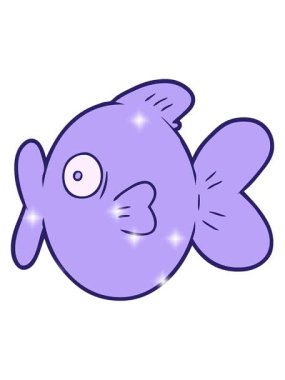 Çizgi film balıklarının ışıltı etkisi