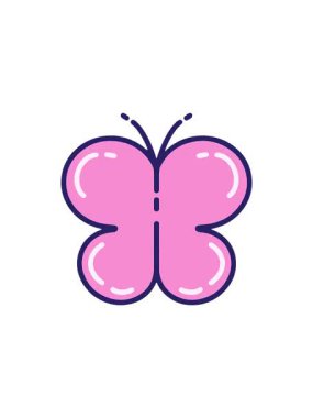 Basit resimli kelebeğin gösterişli satış animasyonu