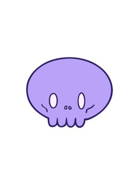 Kafatası çizgi filminin yıldız patlaması etkisi animasyonu