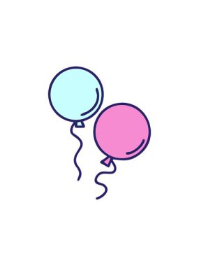 Bir çift Brezilya karnaval balonunun radyoaktif ışıltılı animasyonu