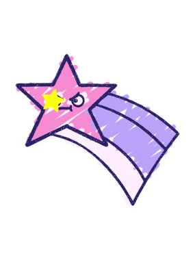 Parlayan yıldızlar Kayan Yıldız Tebeşir Çiziminin animasyonunu etkiler