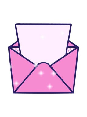 Zarfın içinde çizgi roman stili tuhaf çizgi film dolarının parıltı etkisi