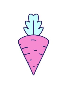 Lezzetli bir havuç çizgi filminin animasyonunu salla ve durdur